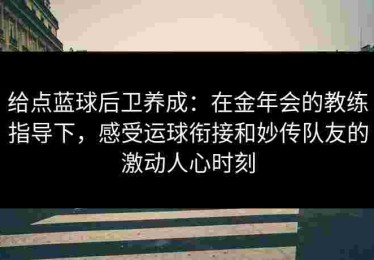 给点蓝球后卫养成：在金年会的教练指导下，感受运球衔接和妙传队友的激动人心时刻
