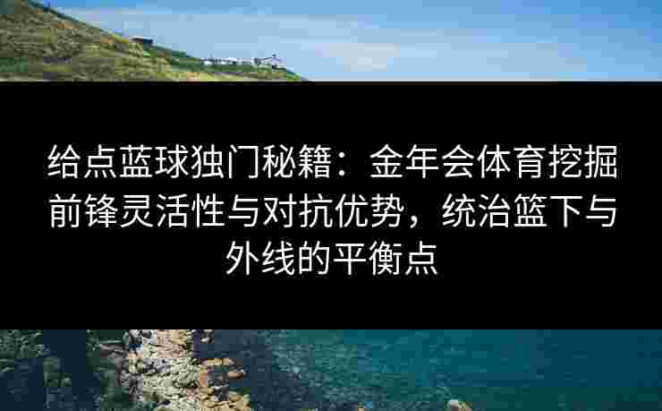 给点蓝球独门秘籍：金年会体育挖掘前锋灵活性与对抗优势，统治篮下与外线的平衡点